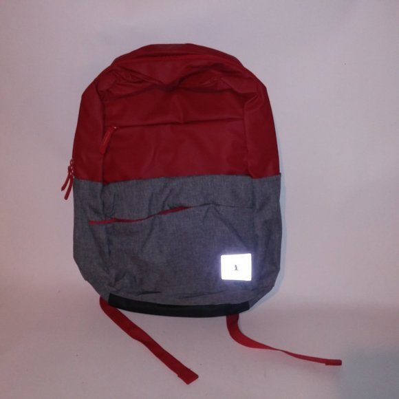 Jordan Backpack Book Bag‎ Red Gray Pockets Cushioned Straps School New - Picture 11 of 12